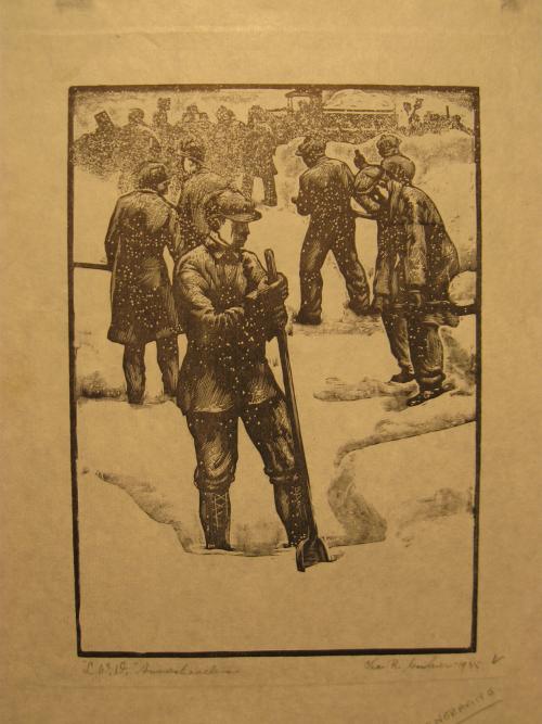 "L.W.D." Snowshovelers by Charles Reed Gardner