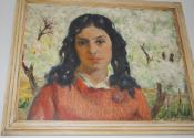 Portrait of Hispanic Girl with Black Hair