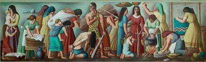 Contemporary Justice and Woman by Emil Bisttram