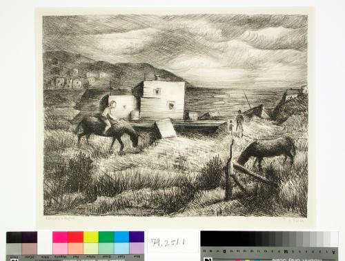 Untitled (Figure on Horse) by Theodore C. Polos