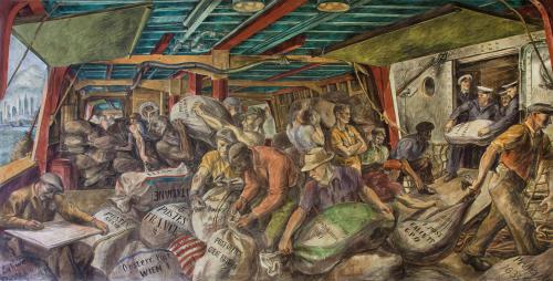 Unloading the Mail by Reginald Marsh