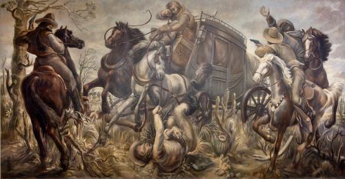 Mail Coach Attacked by Bandits by William Charles Palmer