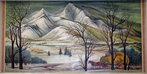 Mountains in the Snow by Ethel and Jenne (Chavez) Magafan