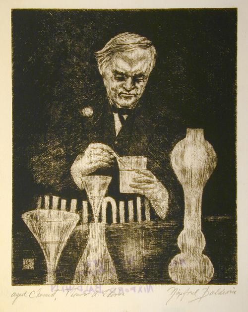 Aged Chemist, Thomas A. Edison by Nixford Baldwin