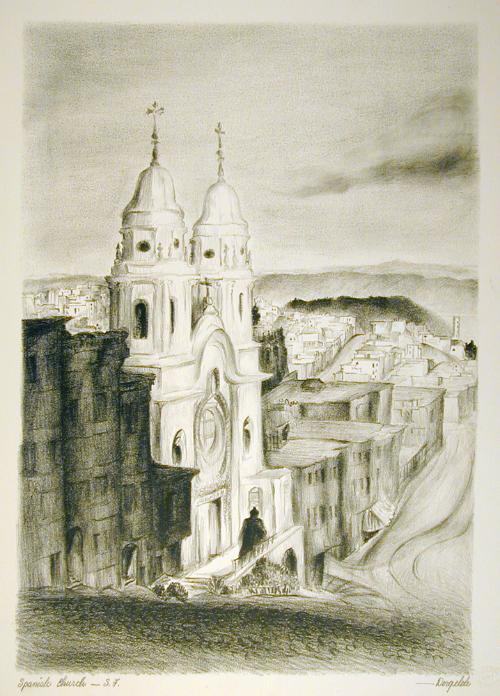 Spanish Church, San Francisco by Marguerite Redman Dorgeloh