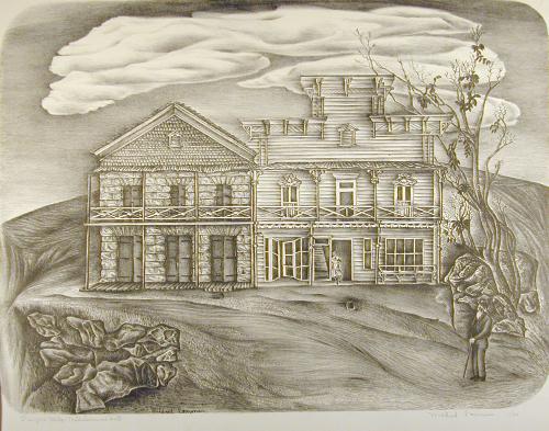 Sturges Building, Mokelumne Hill, 1/50 by Mildred Newell Pommer