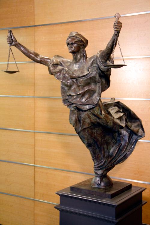 Figure of Justice from US Courthouse, Alexandria, VA by Raymond Kaskey