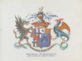 Examples of Illumination and Heraldry; Armorial Achievement: "Degenerante Genus Opprobrium"