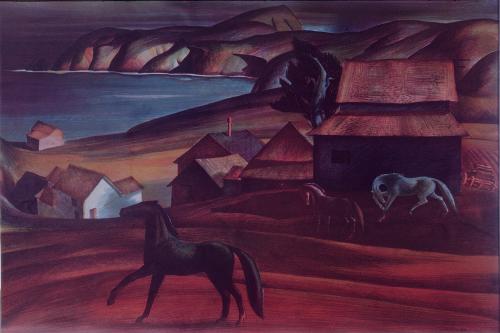 Landscape with Horses by Millard Owen Sheets