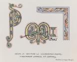 Examples of Illumination and Heraldry; Illumination from the Lindesfarne Gospels, 7th Century: Initial "P," "Matthew," and Illuminated Border