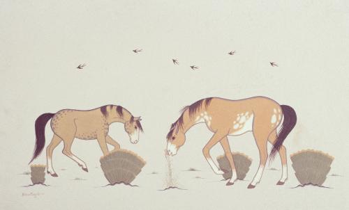 Horses Grazing by Acee Blue Eagle