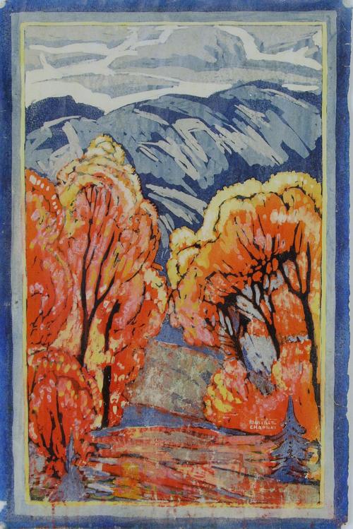 Cottonwoods in Autumn by Manville Chapman