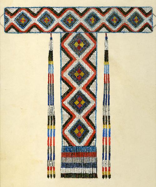 Untitled (Native American loomed beaded necklace) by Elizabeth Johnson