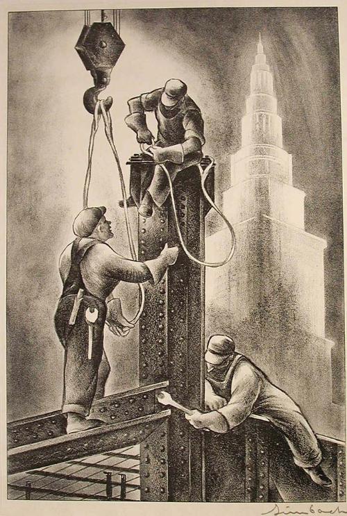 Structural Steel Workers on the Cleveland Post Office 1934 All