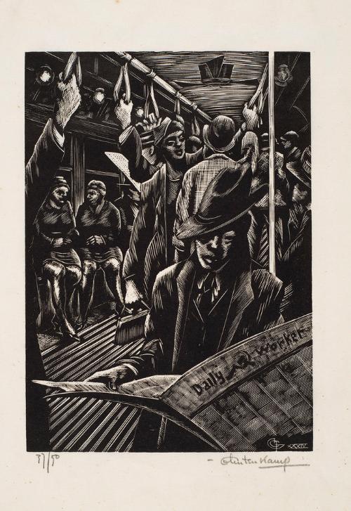 Traffic, 7th Avenue Subway by Hendrick J. Glintenkamp