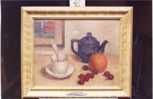 Still Life in Red and Blue by Joseph Adler