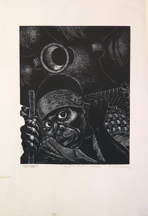 Indian Pottery Vendor by Fritz Eichenberg