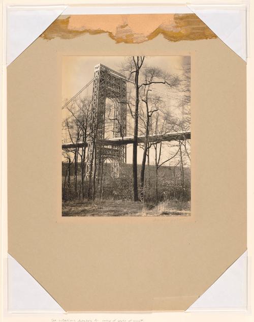 George Washington Bridge, Riverside Drive and 179th Street, New York City by Berenice Abbott