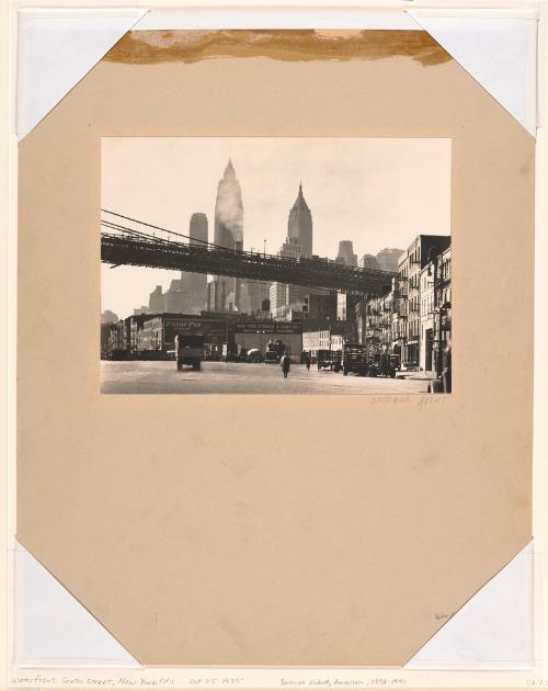 Waterfront, South Street, New York City by Berenice Abbott