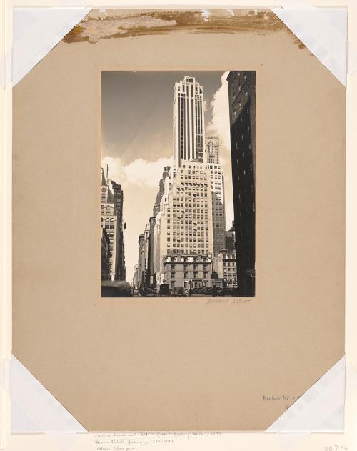 Madison Avenue and 39th Street Looking North by Berenice Abbott