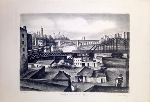 Bridges over Harlem River by Moses Oley