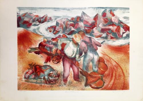 Beach Cleaners by Hyman J. Warsager