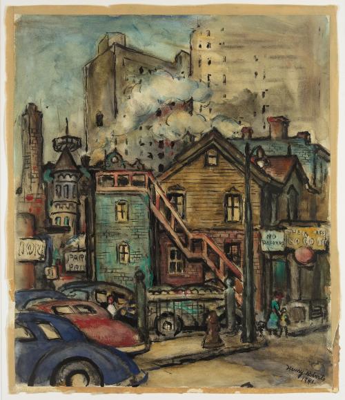 Street Scene, Detroit by Henry Roberts