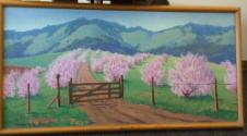 Peach Trees at Fred Farmers (Volcan Mountain in background)