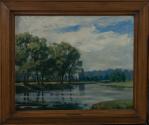 Bronx River & County Center, White Plains by William Henry Worrall