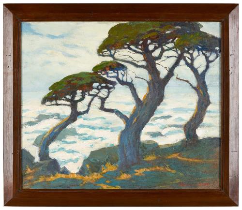 Grass, Trees, Ocean and Sky by Mary DeNeale Morgan