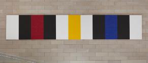 Untitled (White Black Red Yellow Blue) by Mary Corse