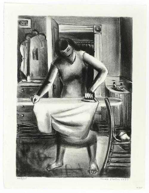 Woman Ironing by Max Kahn