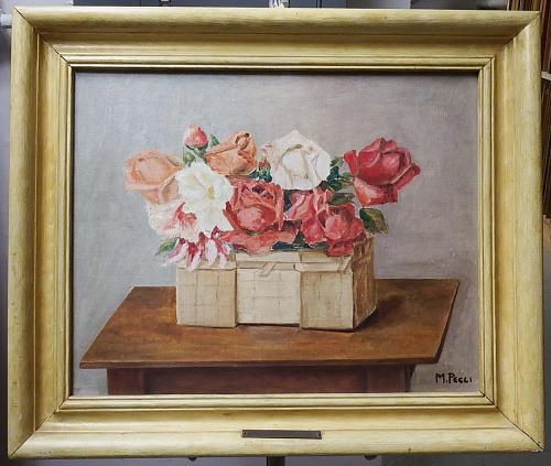 Basket of Roses by Mario Pecci