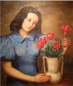 Girl with Tulips